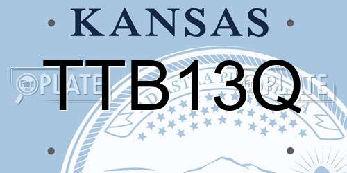 TTB13Q Kansas License Plate