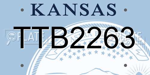 TTB2263 Kansas License Plate