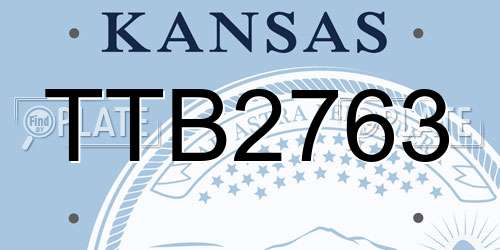 TTB2763 Kansas License Plate