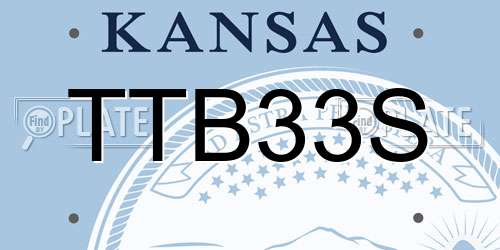 TTB33S Kansas License Plate