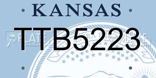 TTB5223 Kansas License Plate