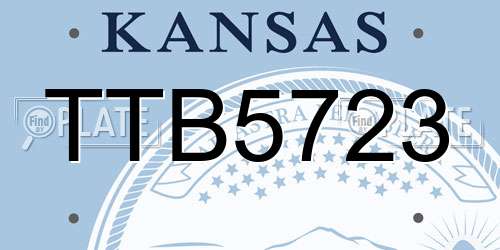 TTB5723 Kansas License Plate