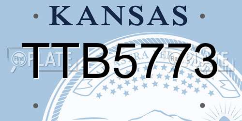 TTB5773 Kansas License Plate
