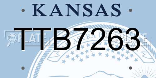 TTB7263 Kansas License Plate