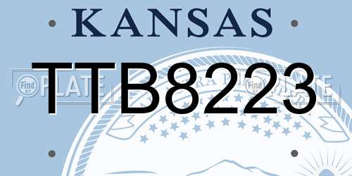 TTB8223 Kansas License Plate
