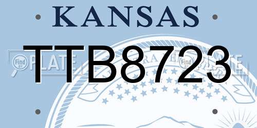 TTB8723 Kansas License Plate