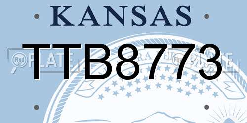 TTB8773 Kansas License Plate
