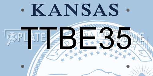 TTBE35 Kansas License Plate