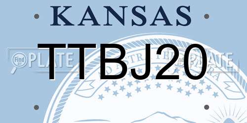 TTBJ20 Kansas License Plate