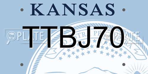 TTBJ70 Kansas License Plate
