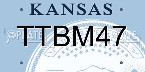 TTBM47 Kansas License Plate