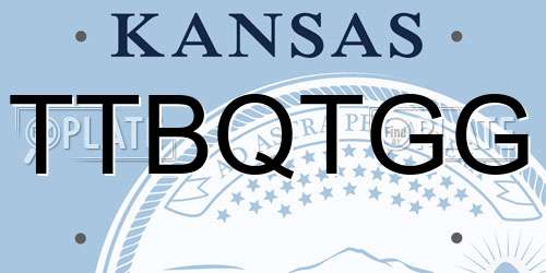 TTBQTGG Kansas License Plate
