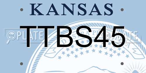 TTBS45 Kansas License Plate