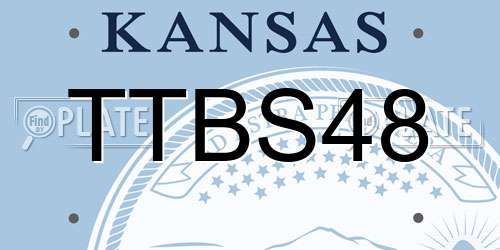 TTBS48 Kansas License Plate