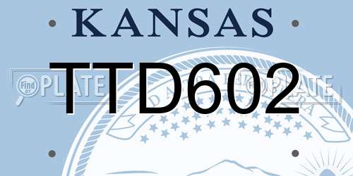 TTD602 Kansas License Plate