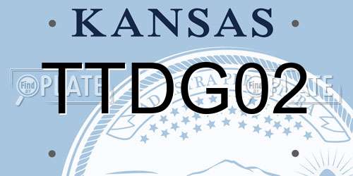 TTDG02 Kansas License Plate