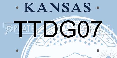 TTDG07 Kansas License Plate