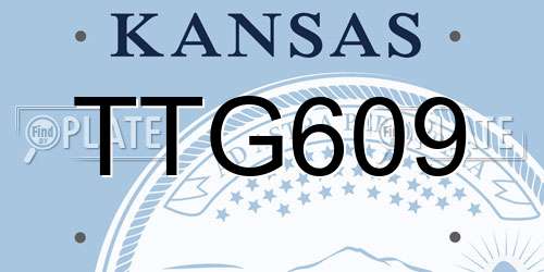 TTG609 Kansas License Plate