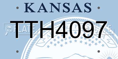 TTH4097 Kansas License Plate