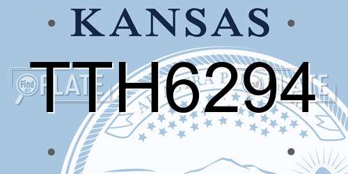 TTH6294 Kansas License Plate