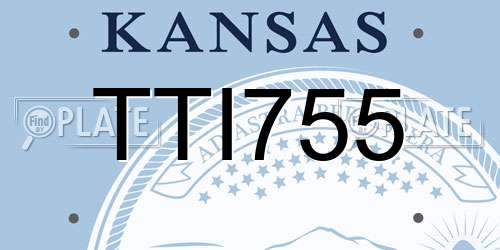 TTI755 Kansas License Plate