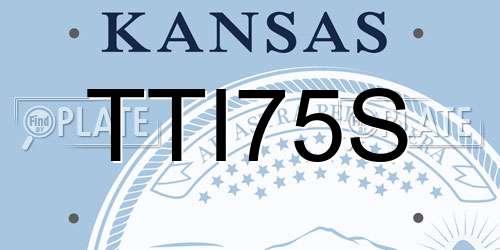 TTI75S Kansas License Plate