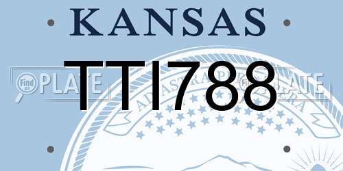 TTI788 Kansas License Plate