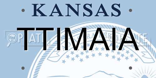 TTIMAIA Kansas License Plate