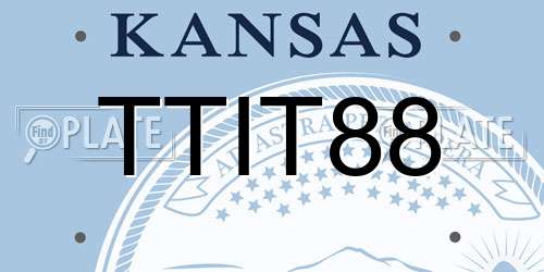 TTIT88 Kansas License Plate