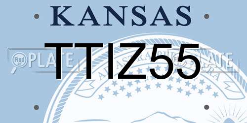 TTIZ55 Kansas License Plate