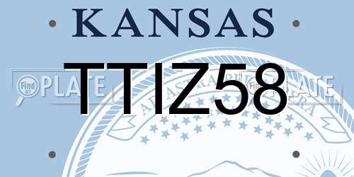 TTIZ58 Kansas License Plate
