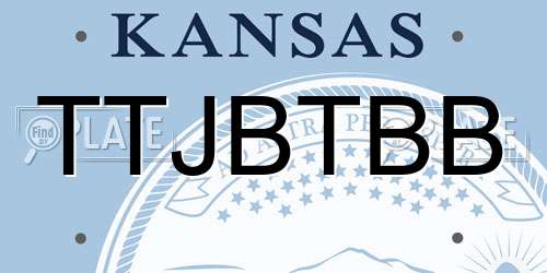 TTJBTBB Kansas License Plate