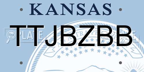 TTJBZBB Kansas License Plate