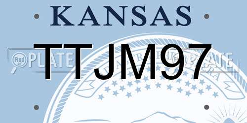 TTJM97 Kansas License Plate