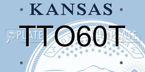 TTO60T Kansas License Plate