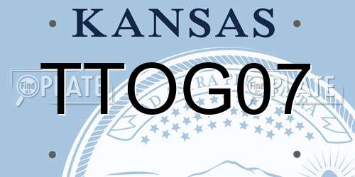 TTOG07 Kansas License Plate