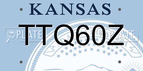 TTQ60Z Kansas License Plate