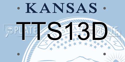 TTS13D Kansas License Plate