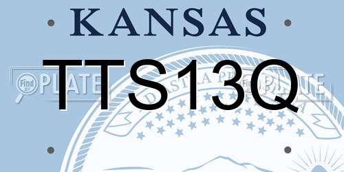 TTS13Q Kansas License Plate