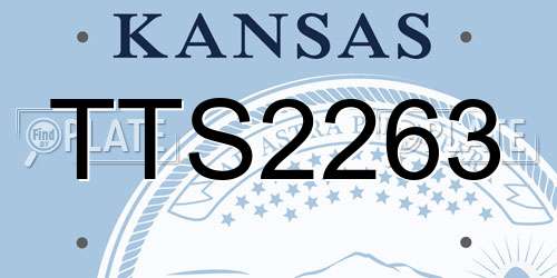 TTS2263 Kansas License Plate
