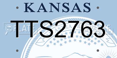 TTS2763 Kansas License Plate