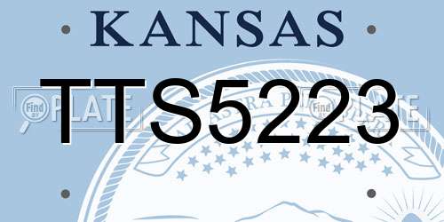 TTS5223 Kansas License Plate