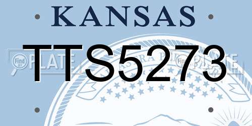 TTS5273 Kansas License Plate