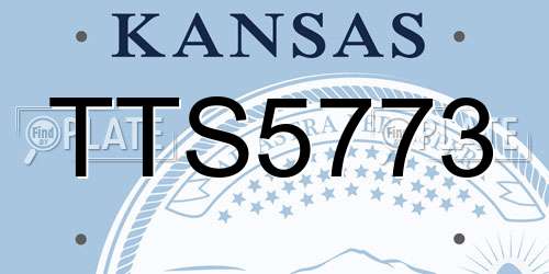 TTS5773 Kansas License Plate