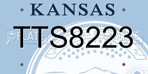 TTS8223 Kansas License Plate
