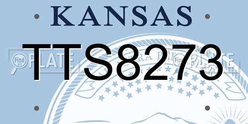 TTS8273 Kansas License Plate
