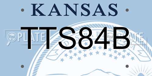 TTS84B Kansas License Plate