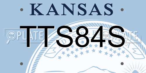 TTS84S Kansas License Plate
