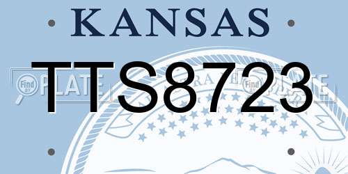 TTS8723 Kansas License Plate