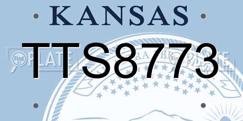 TTS8773 Kansas License Plate